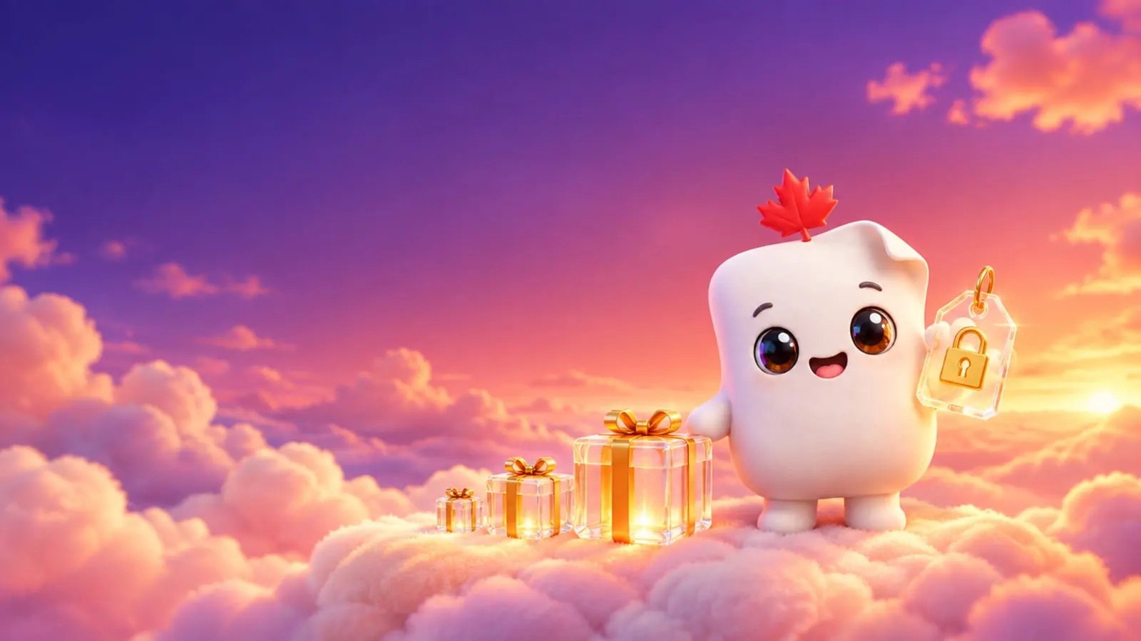 La mascotte de Première Page tient une étiquette de prix verrouillée à côté de trois boîtes de tailles croissantes : prix fixes, trois forfaits